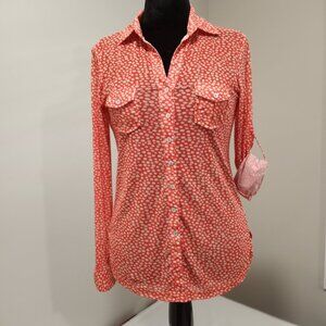 SLINE BLACK LABEL RED|CREAM BLOUSE OPTIONAL SLEEVE WOMEN SIZE M